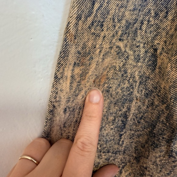 Vintage 1980'S Joni Blair Acid Washed Denim Jean Zip Dress Military 9 Punk Rock - Picture 6 of 8